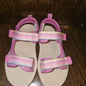 OshKosh B'gosh Pink and Cream Sandals with Adjustable Straps